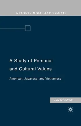 D'Andrade | A Study of Personal and Cultural Values | Buch | 978-1-349-37141-9 | sack.de