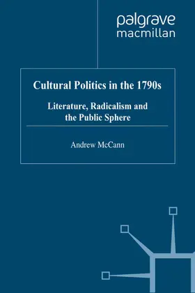McCann |  Cultural Politics in the 1790s | Buch |  Sack Fachmedien