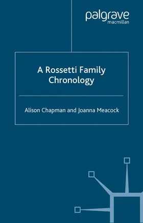 Chapman / Meacock |  A Rossetti Family Chronology | Buch |  Sack Fachmedien