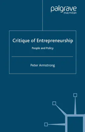 Armstrong |  Critique of Entrepreneurship | Buch |  Sack Fachmedien