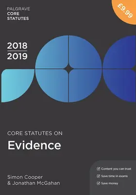 McGahan / Cooper |  Core Statutes on Evidence 2018-19 | Buch |  Sack Fachmedien