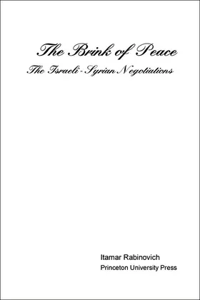 Rabinovich |  The Brink of Peace | eBook | Sack Fachmedien