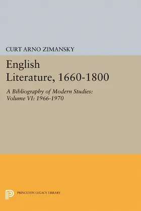 Zimansky |  English Literature, 1660-1800 | eBook | Sack Fachmedien