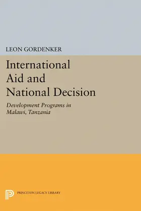 Gordenker |  International Aid and National Decision | eBook | Sack Fachmedien
