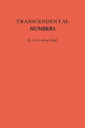 Siegel |  Transcendental Numbers | eBook | Sack Fachmedien