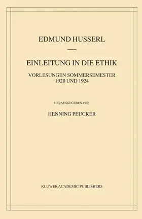 Peucker / Husserl |  Einleitung in die Ethik | Buch |  Sack Fachmedien