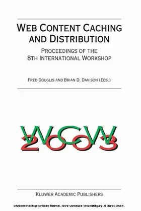 Douglis / Davison | Web Content Caching and Distribution | E-Book | sack.de