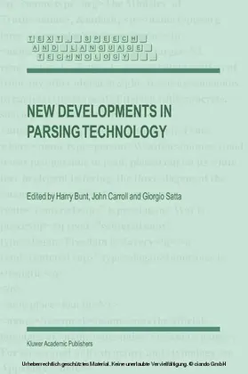 Bunt / Carroll / Satta |  New Developments in Parsing Technology | eBook | Sack Fachmedien