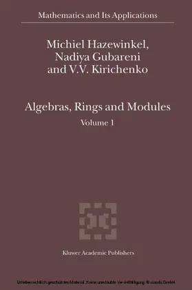 Hazewinkel / Gubareni / Kirichenko | Algebras, Rings and Modules | E-Book | sack.de