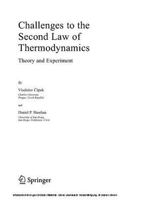 Capek / Sheehan |  Challenges to The Second Law of Thermodynamics | eBook | Sack Fachmedien
