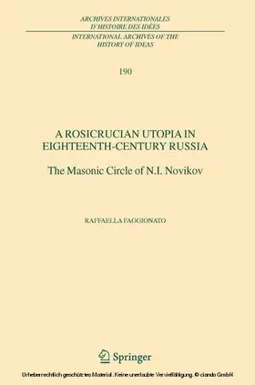 Faggionato | A Rosicrucian Utopia in Eighteenth-Century Russia | E-Book | sack.de