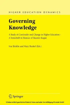 Bleiklie / Henkel |  Governing Knowledge | eBook | Sack Fachmedien