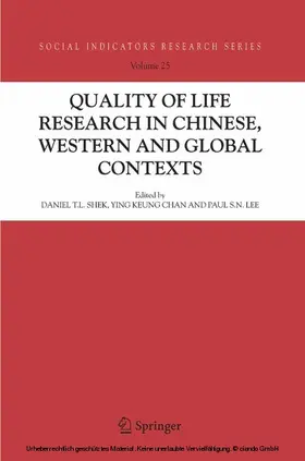 Shek / Chan / Lee |  Quality-of-Life Research in Chinese, Western and Global Contexts | eBook | Sack Fachmedien