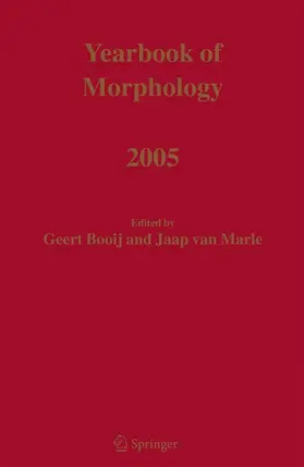 Booij / Marle |  Yearbook of Morphology 2005 | Buch |  Sack Fachmedien