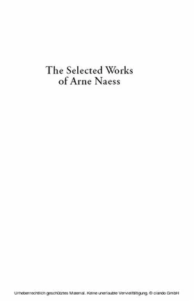 Naess |  The Selected Works of Arne Naess | eBook | Sack Fachmedien