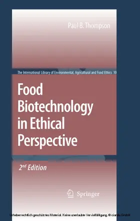 Thompson / Eckinger |  Food Biotechnology in Ethical Perspective | eBook | Sack Fachmedien