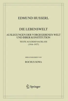 Husserl / Sowa |  Die Lebenswelt | Buch |  Sack Fachmedien