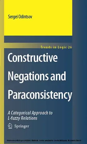 Odintsov | Constructive Negations and Paraconsistency | E-Book | sack.de