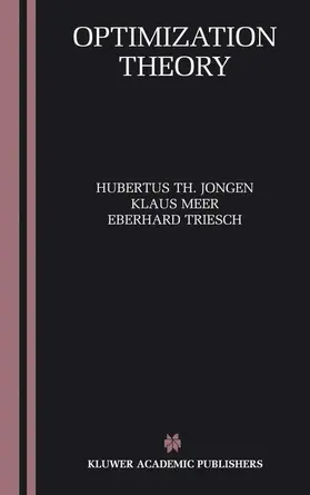 Jongen / Triesch / Meer |  Optimization Theory | Buch |  Sack Fachmedien