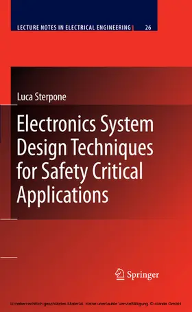 Sterpone |  Electronics System Design Techniques for Safety Critical Applications | eBook | Sack Fachmedien