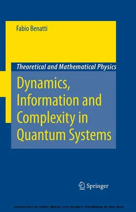 Benatti |  Dynamics, Information and Complexity in Quantum Systems | eBook | Sack Fachmedien