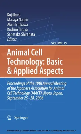 Shirahata / Ikura / Nagao |  Animal Cell Technology: Basic & Applied Aspects | eBook | Sack Fachmedien