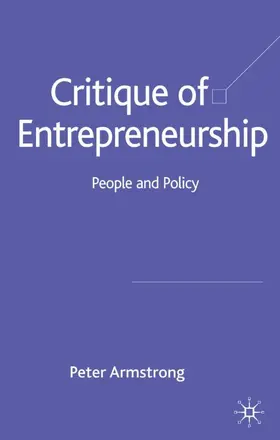 Armstrong |  Critique of Entrepreneurship | Buch |  Sack Fachmedien