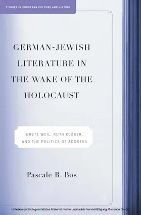 Bos |  German-Jewish Literature in the Wake of the Holocaust | eBook | Sack Fachmedien
