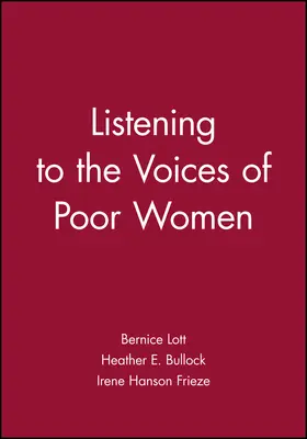 Lott / Bullock / Frieze |  Listening to the Voices of Poor Women | Buch |  Sack Fachmedien