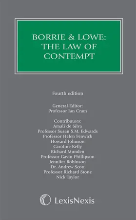 Munden / Stone / Fenwick |  Borrie and Lowe: The Law of Contempt | Buch |  Sack Fachmedien
