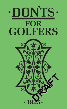 Green |  Don'ts for Golfers | Buch |  Sack Fachmedien