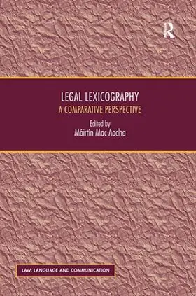 Aodha |  Legal Lexicography | Buch |  Sack Fachmedien