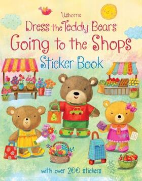 Brooks |  Dress the Teddy Bears Going to the Shops Sticker Book | Buch |  Sack Fachmedien