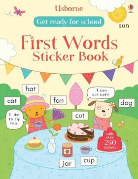 Wood |  Get Ready for School First Words Sticker Book | Buch |  Sack Fachmedien