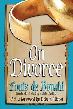 de Bonald |  On Divorce | Buch |  Sack Fachmedien