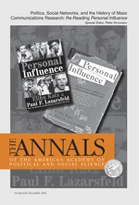 Simonson |  Politics, Social Networks, and the History of Mass Communications Research | Buch |  Sack Fachmedien