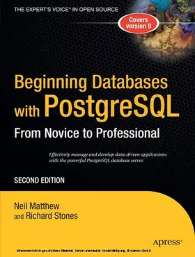 Stones / Matthew | Beginning Databases with PostgreSQL | E-Book | sack.de