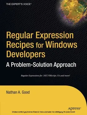 Good | Regular Expression Recipes for Windows Developers | E-Book | www2.sack.de