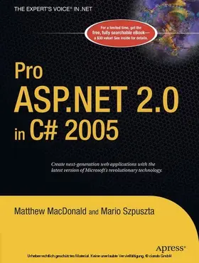 Szpuszta / MacDonald |  Pro ASP.NET 2.0 in C# 2005 | eBook | Sack Fachmedien