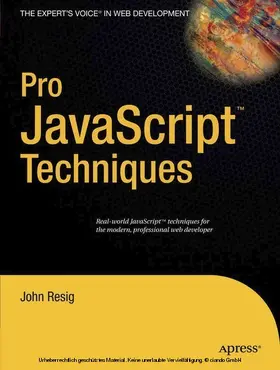 Resig | Pro JavaScript Techniques | E-Book | sack.de