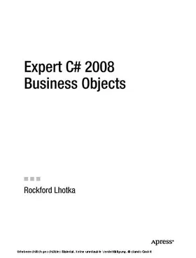 Lhotka | Expert C# 2008 Business Objects | E-Book | sack.de
