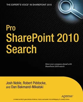 Noble / Piddocke / Bakmand-Mikalski | Pro SharePoint 2010 Search | E-Book | sack.de