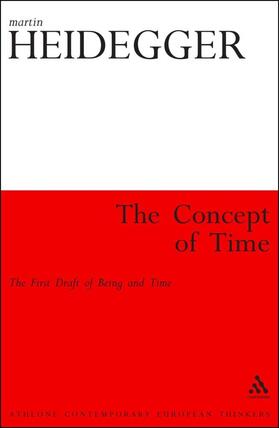 Heidegger |  The Concept of Time: The First Draft of Being and Time | Buch |  Sack Fachmedien