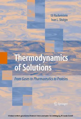Ruckenstein / Shulgin |  Thermodynamics of Solutions | eBook | Sack Fachmedien