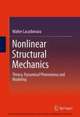 Lacarbonara | Nonlinear Structural Mechanics | E-Book | sack.de
