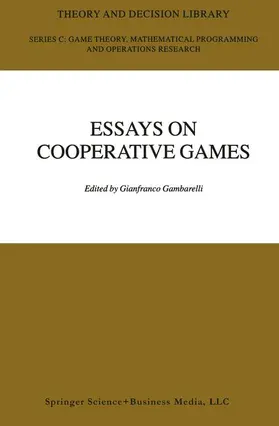Gambarelli |  Essay in Cooperative Games | Buch |  Sack Fachmedien