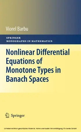 Barbu |  Nonlinear Differential Equations of Monotone Types in Banach Spaces | eBook | Sack Fachmedien
