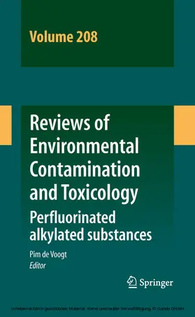 De Voogt |  Reviews of Environmental Contamination and Toxicology Volume 208 | eBook | Sack Fachmedien