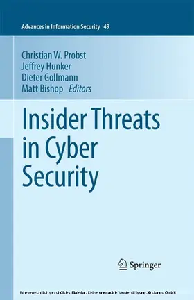 Probst / Hunker / Gollmann |  Insider Threats in Cyber Security | eBook | Sack Fachmedien