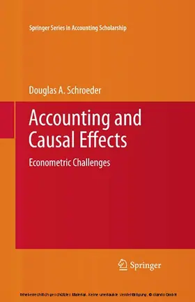 Schroeder |  Accounting and Causal Effects | eBook | Sack Fachmedien